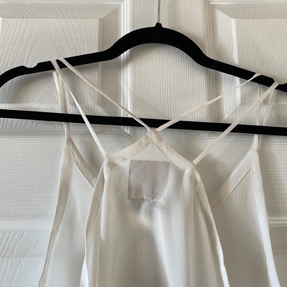 Chaser SILK basics white strappy scoop neck cami - Picture 6 of 6